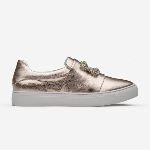 Damen Loafers Schuhe Golden - OPP Deutschland - Mode Schuhe