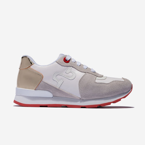 Damen Schnür wildleder- Sneakers Weiβe - OPP Deutschland - Mode Schuhe