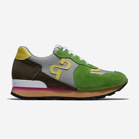 Damen Schnür wildleder- Sneakers Grün - OPP Deutschland - Mode Schuhe