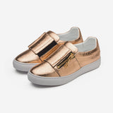 Damen Loafers Schuhe Golden - OPP Deutschland - Mode Schuhe