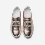 Damen Loafers Schuhe Golden - OPP Deutschland - Mode Schuhe