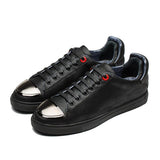 Casual Schuhe Leder Schwarz - OPP Deutschland - Mode Schuhe