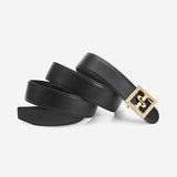 18K Plated Diamond Inlaid Herren Gürtel Schwarz Gold - OPP Deutschland - Mode Schuhe
