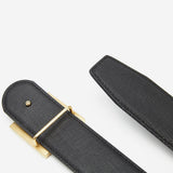 18K Plated Diamond Inlaid Herren Gürtel Schwarz Gold - OPP Deutschland - Mode Schuhe